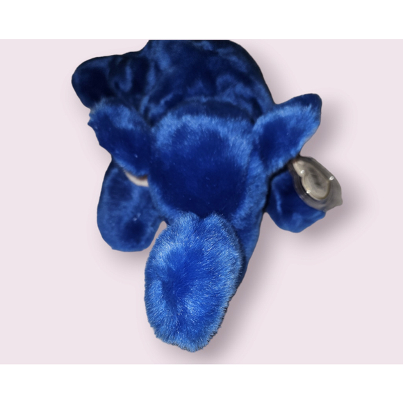 Rare Ty Beanie Baby Plush Toy Peanut the Royal Elephant Blue NEW - Picture 4 of 13